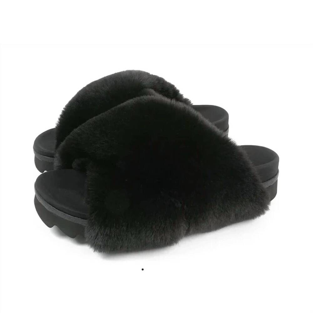 NEW ROAM women's cloud slippers in black